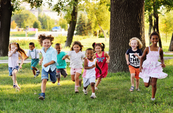 Children running