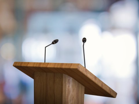 Meeting podium